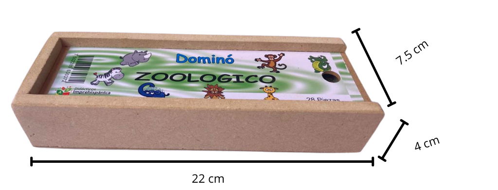 Dominó Didáctico De Madera Zoo