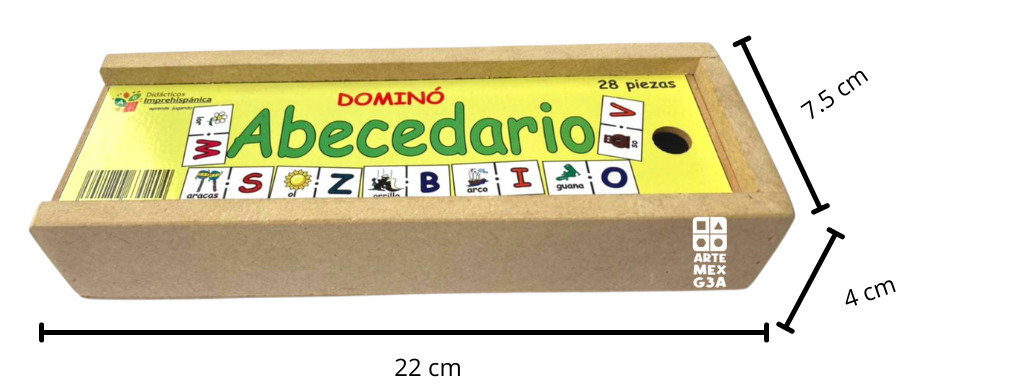 Dominó Didáctico De Madera Abecedario