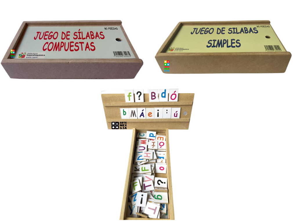 Kit Abc móvil Cromo, Silabario simple y compuesto