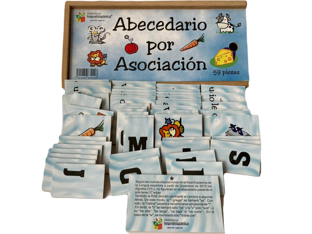 Kit de Abecedario por asociación + Silabarios simple y compuesto