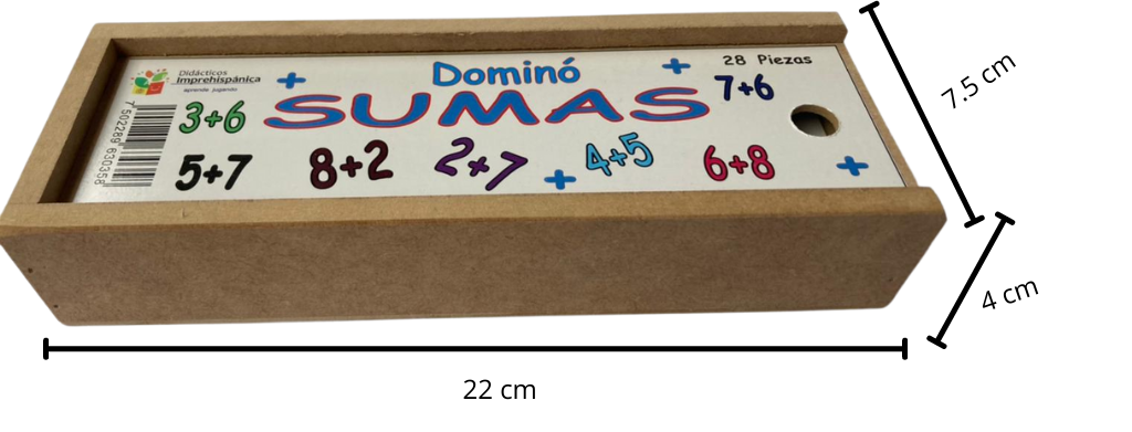 Dominó Didáctico De Madera Sumas