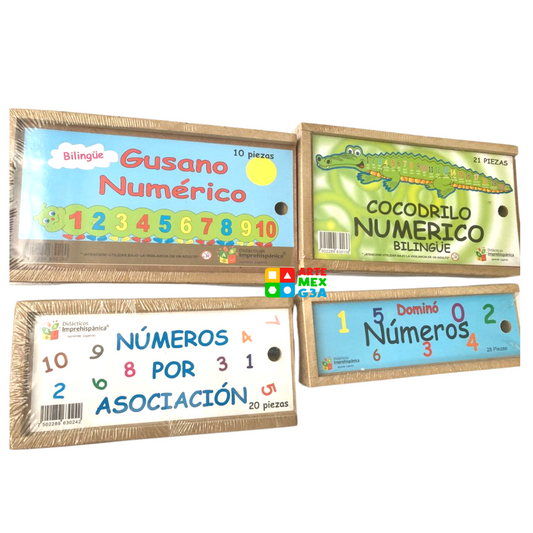 Kit de Cocodrilo, Gusano numérico con Domino de números y número x asoc