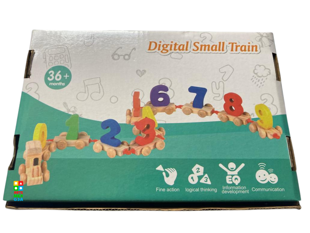 Tren Digital De Madera 0-9 Niños Preescolares didáctico