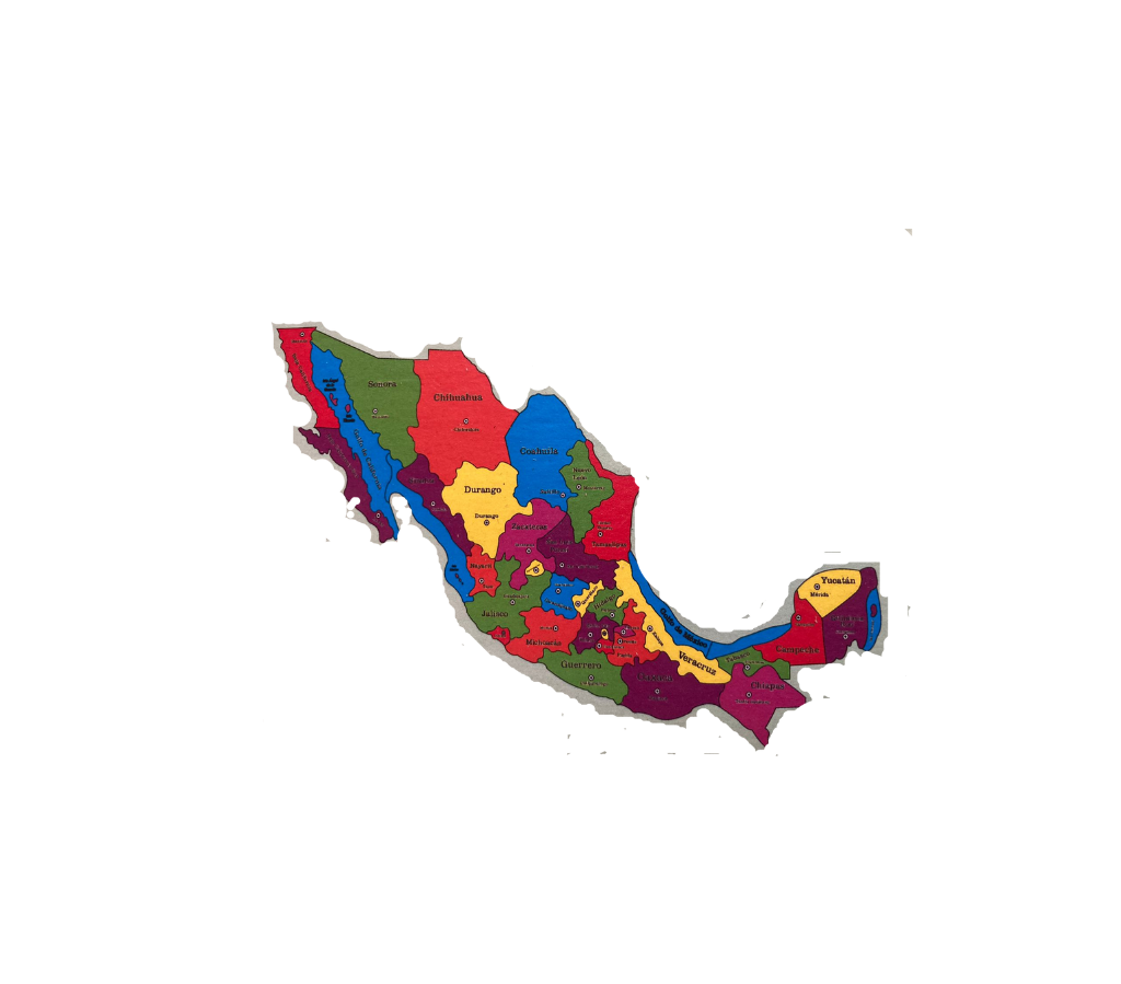 Rompecabezas Grande Madera República Mexicana Juego De mesa