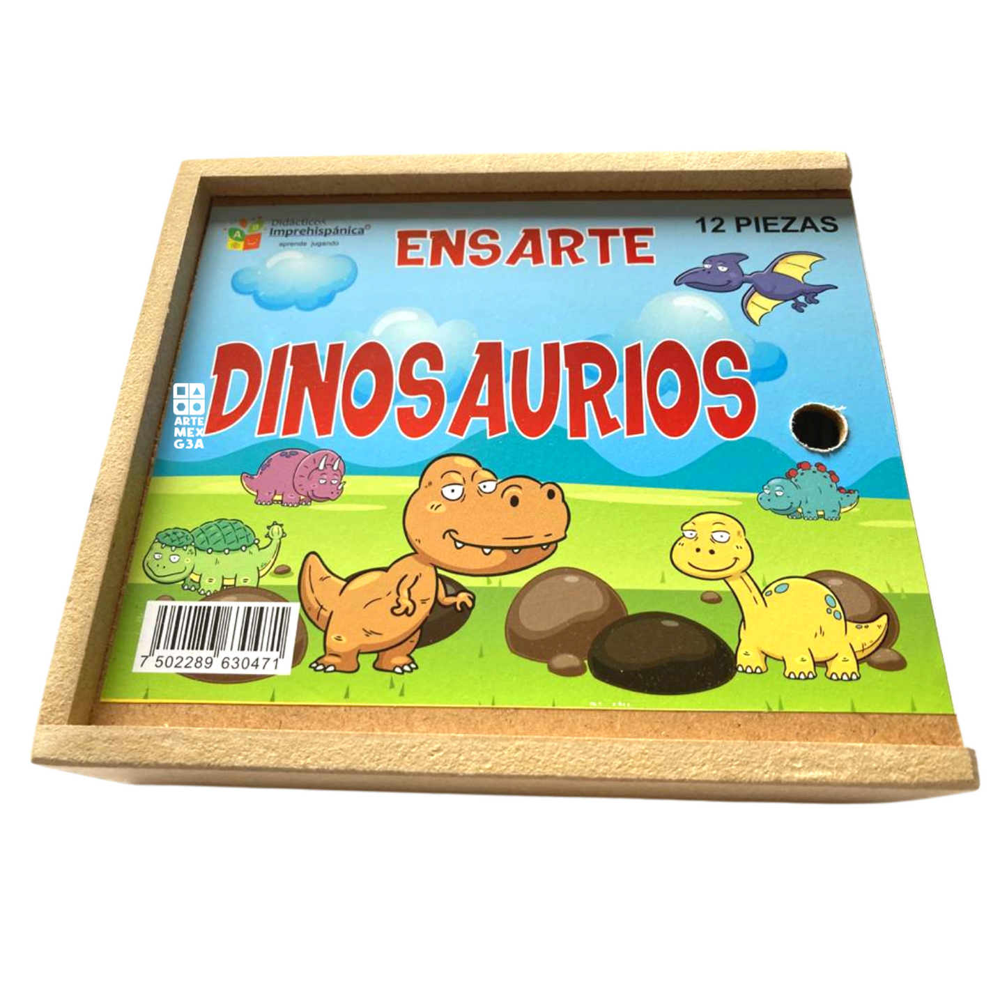Juego De Ensarte Para Tejer Didáctico Dinosaurio Motricidad Fina.