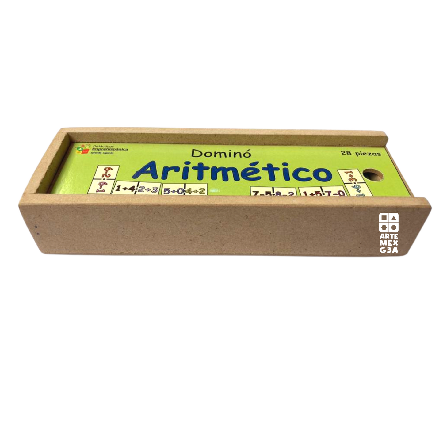 Dominó Didáctico De Madera aritmético