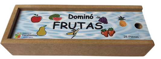 Dominó Didáctico De Madera Frutas