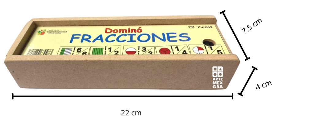 Dominó Didáctico De Madera Fracciones