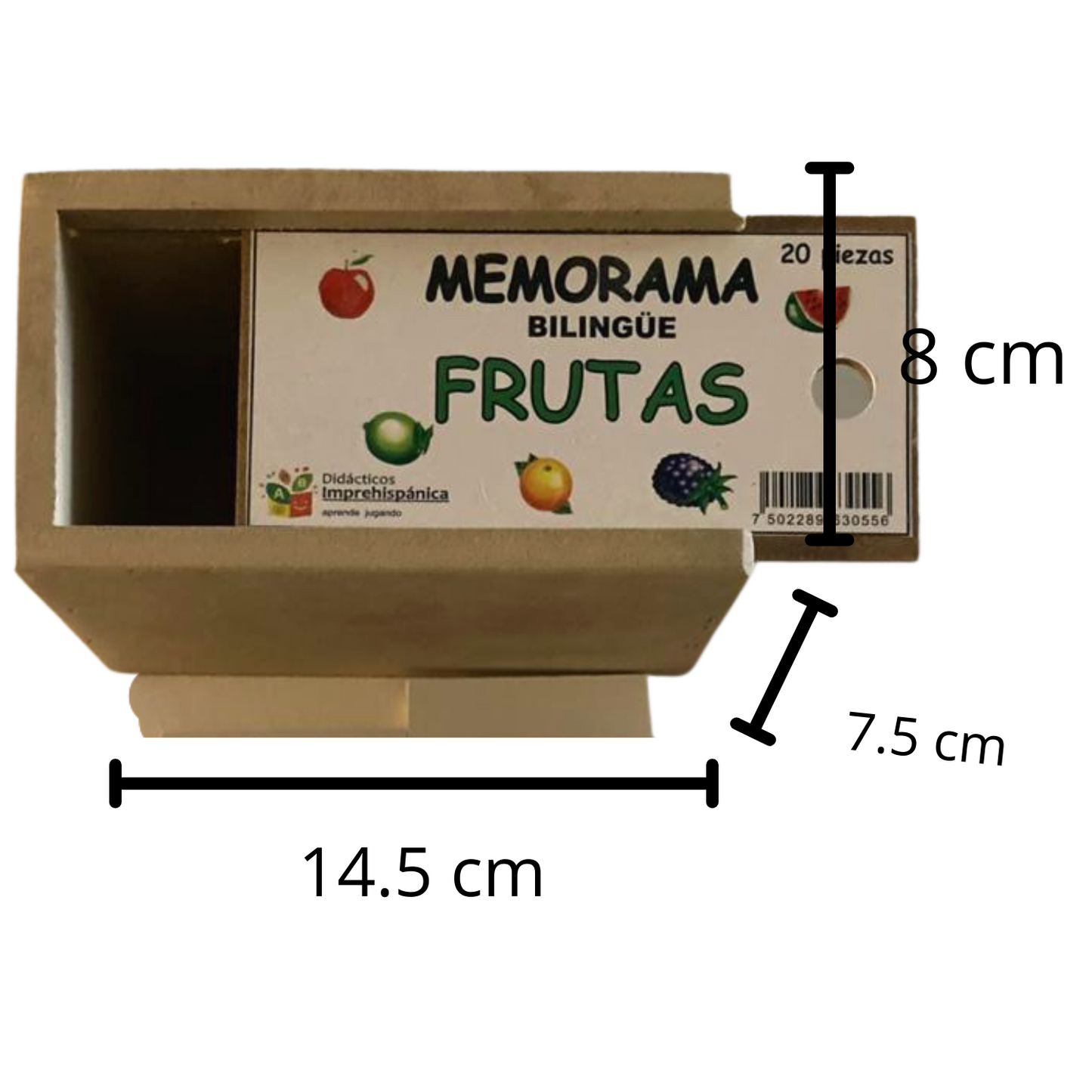 Juego De Memoria De Frutas Bilingüe Ingles Y Español
