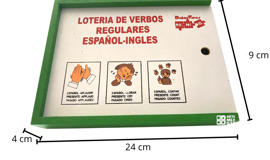 Lotería Verbos Regulares Español Ingles