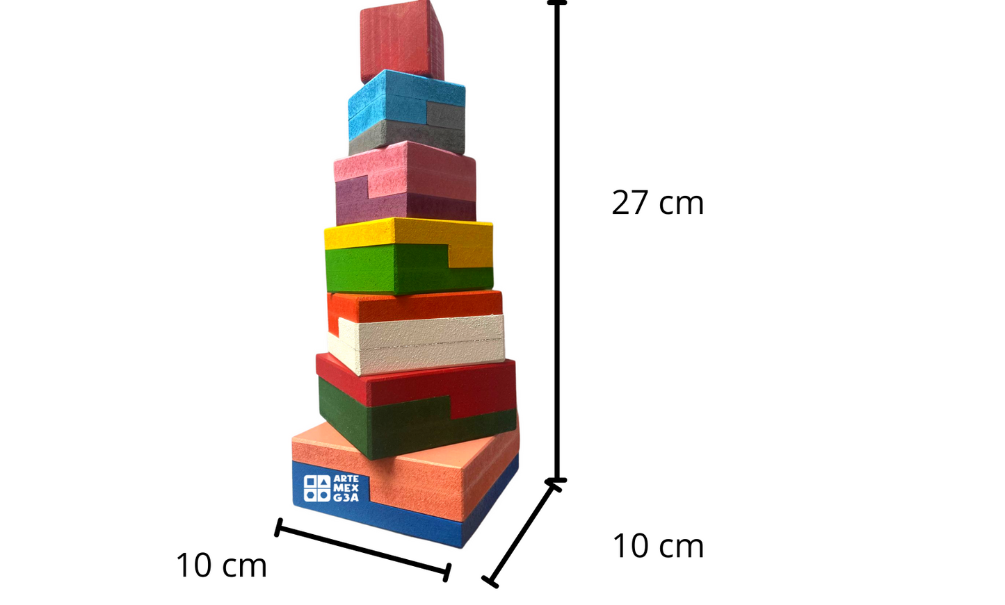 Torre grande Niveles De Figuras Geométricas didácticos Montessori