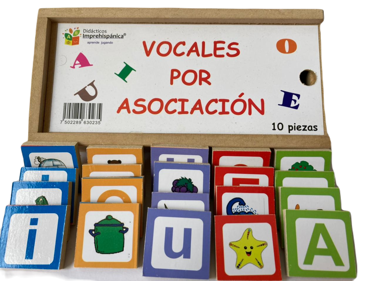 Kit de Vocales x asocia, ensartes de vocales con rompecabezas en forma de Víbora abc